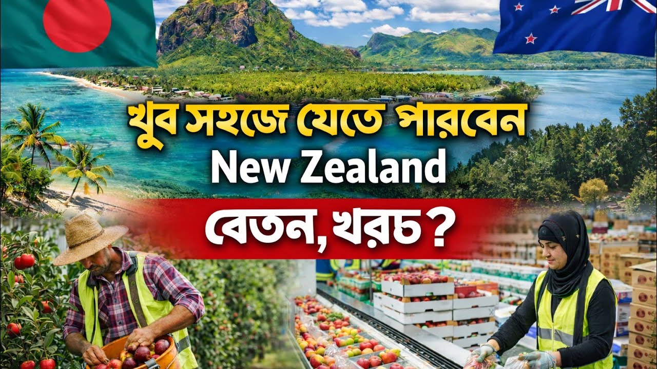 নিউজিল্যান্ড যাওয়ার সুবর্ণ সুযোগ 🇳🇿 | অল্প খরচে Work Visa 2026 Update