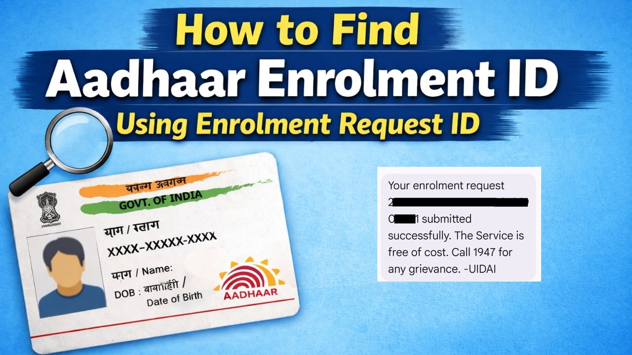 Lost Aadhaar Enrolment ID? Generate Online Using Request Number (Step-by-Step Guide)