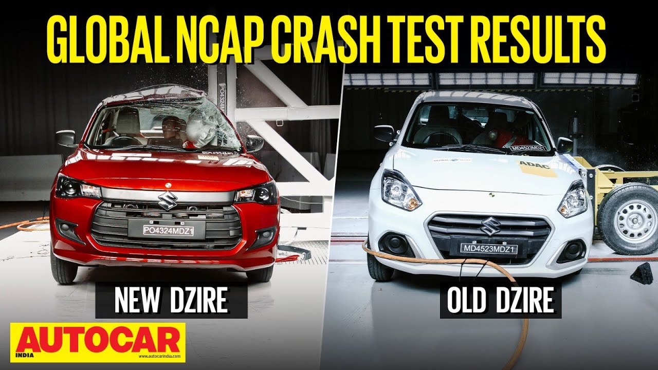 Global NCAP crash test results - New Maruti Suzuki Dzire and old Dzire | Autocar India
