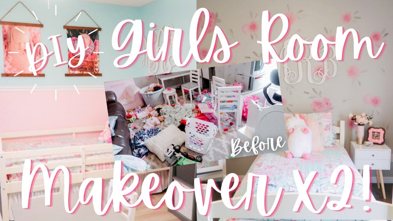GIRLS ROOM MAKEOVER X2! || LITTLE GIRL AND BIG GIRL ROOM MAKEOVER || SATISFYING TRANSFORMATION