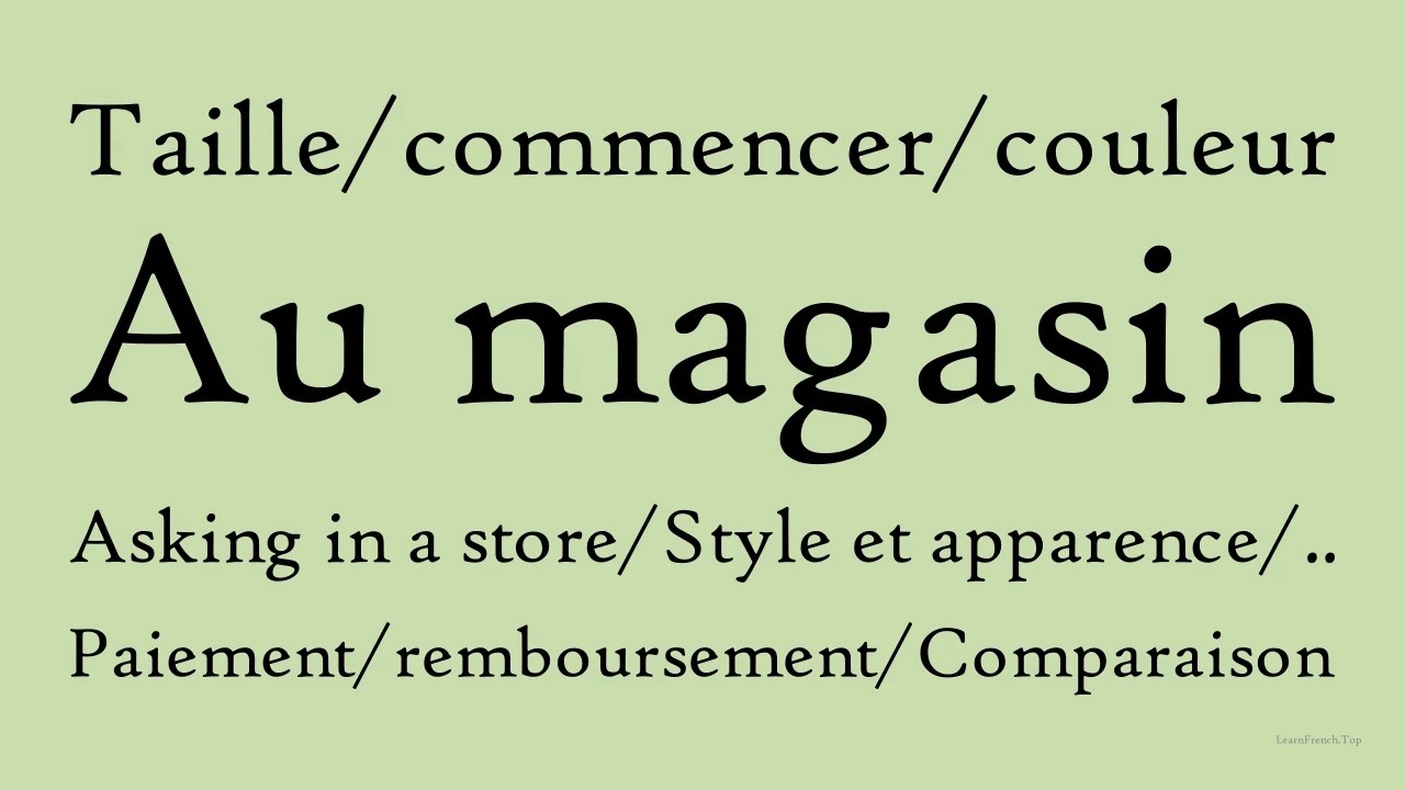 Au magasin en français 🇫🇷 | phrases essentielles pour parler comme un natif #basicfrench
