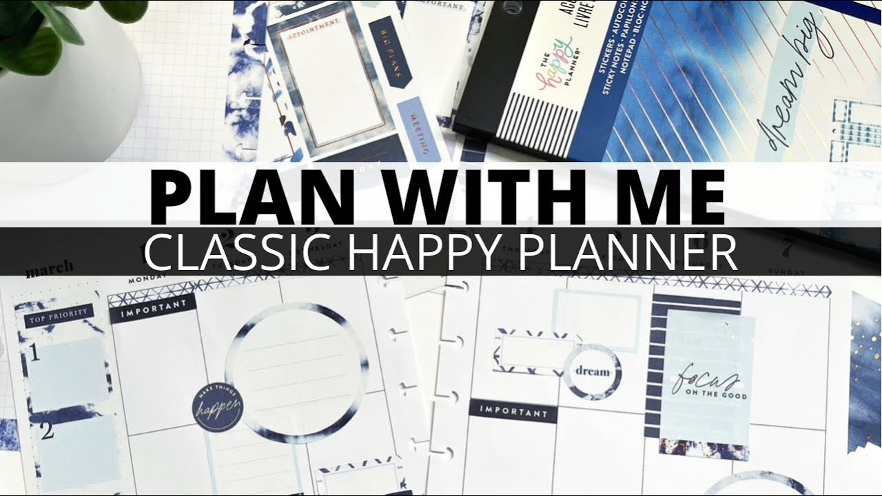 PLAN WITH ME | CLASSIC HAPPY PLANNER | INDIGO STICKER BOOK | March 1-7, 2021