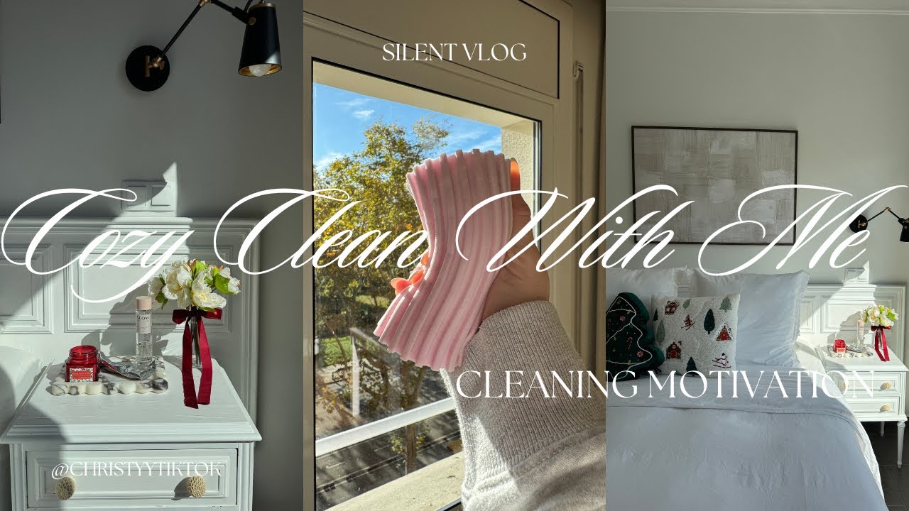 CLEAN & DECORATE WITH ME ❣️✨🎄 *COZY entire apartment ASMR clean*