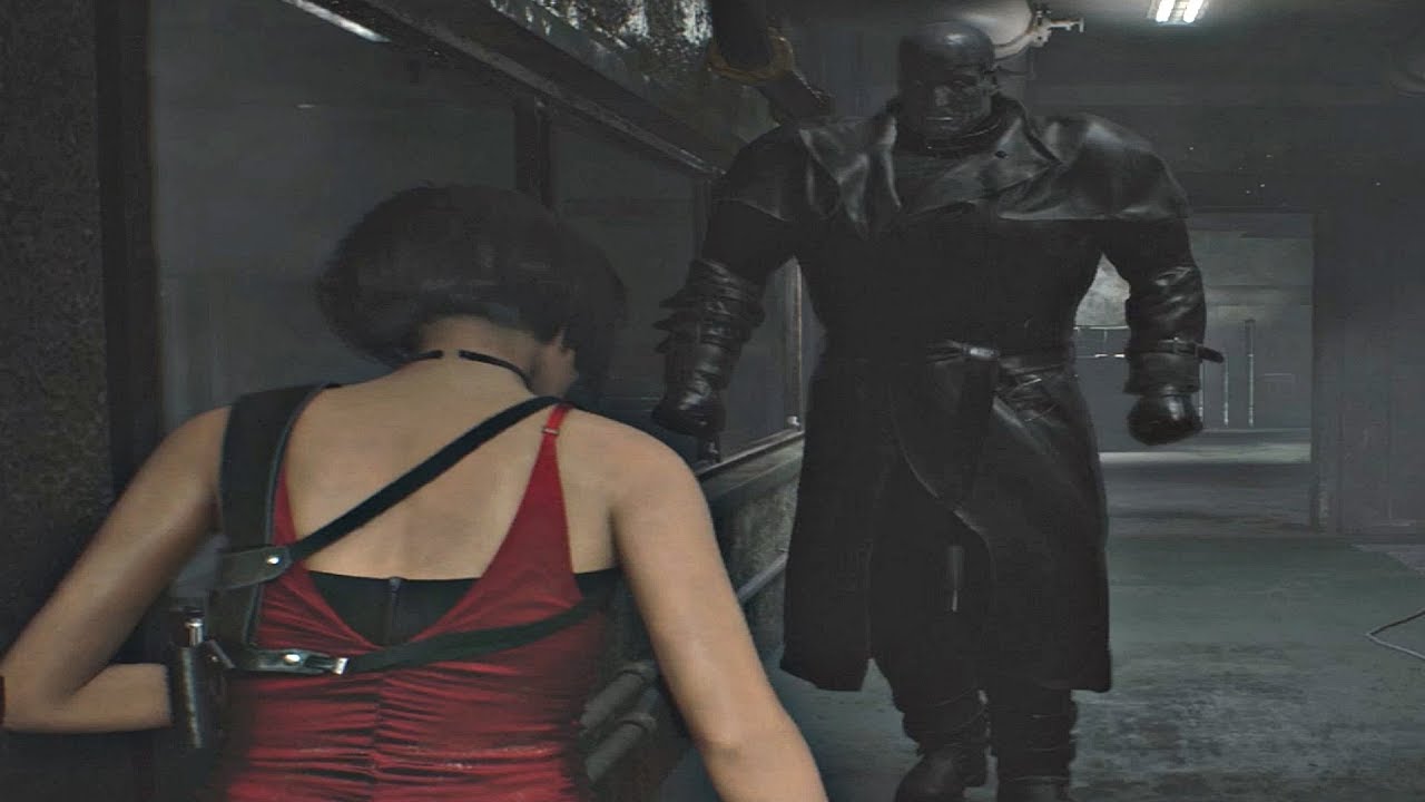 Resident Evil 2 Remake 2019 - Ada Wong Gameplay & Mr X Tyrant Epic Chase (RE2 2019) PS4 Pro)