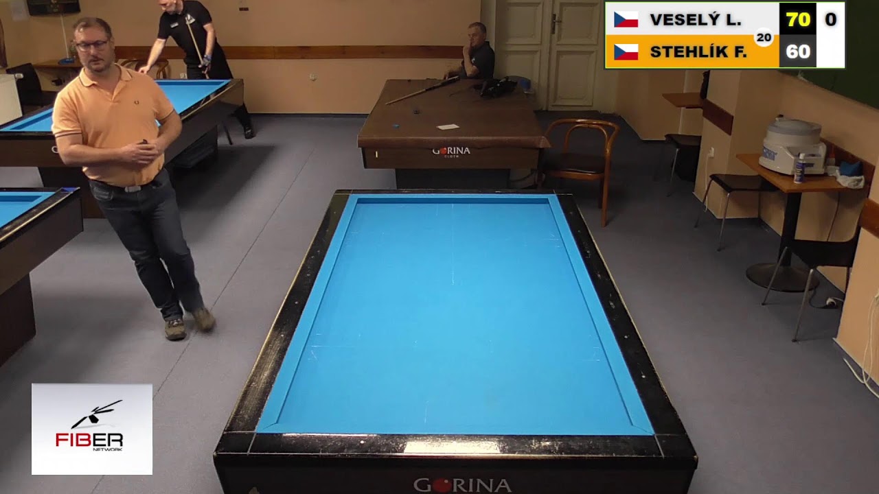 Czech league | 1-cushion | D3 | 13th round | František Stehlík v Lukáš Veselý