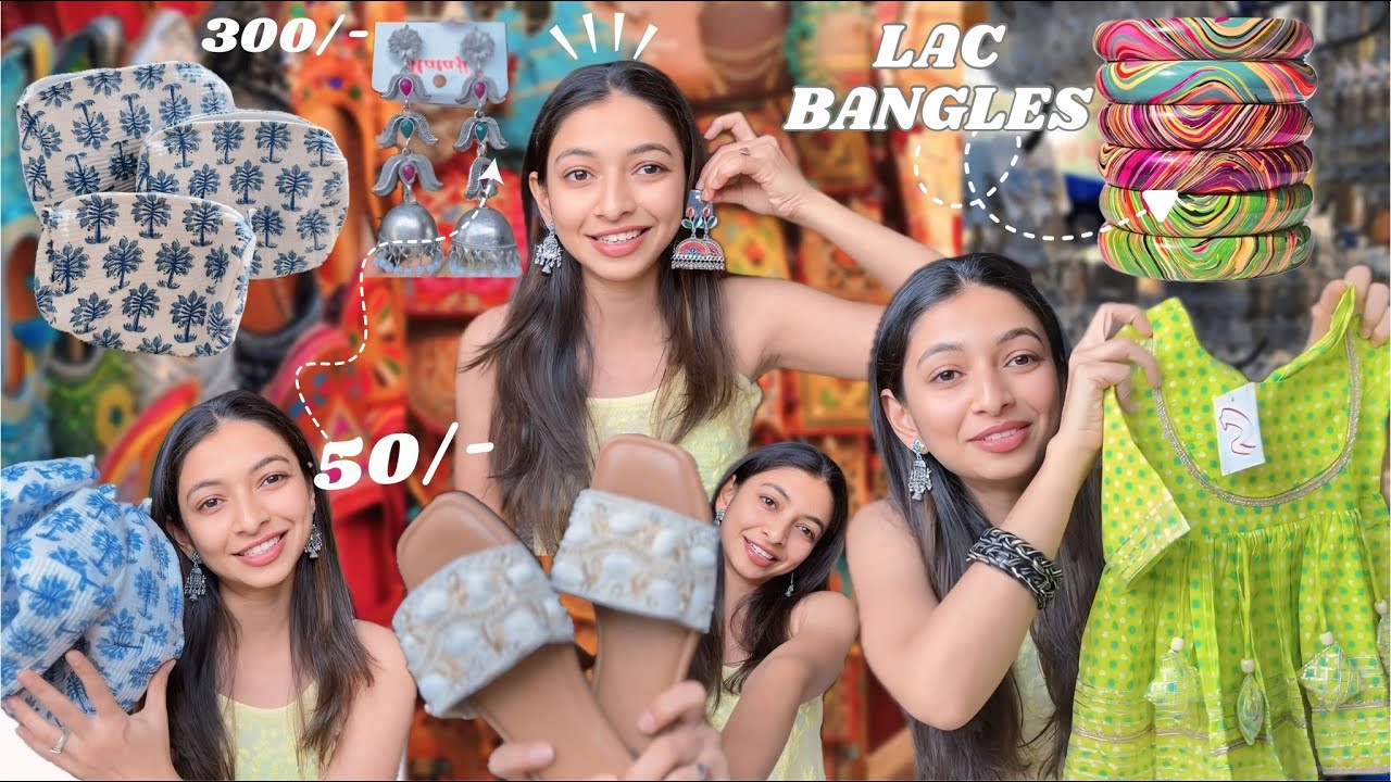 📍Jaipur Bapu bazar shopping haul🛍️#gujrativlog 