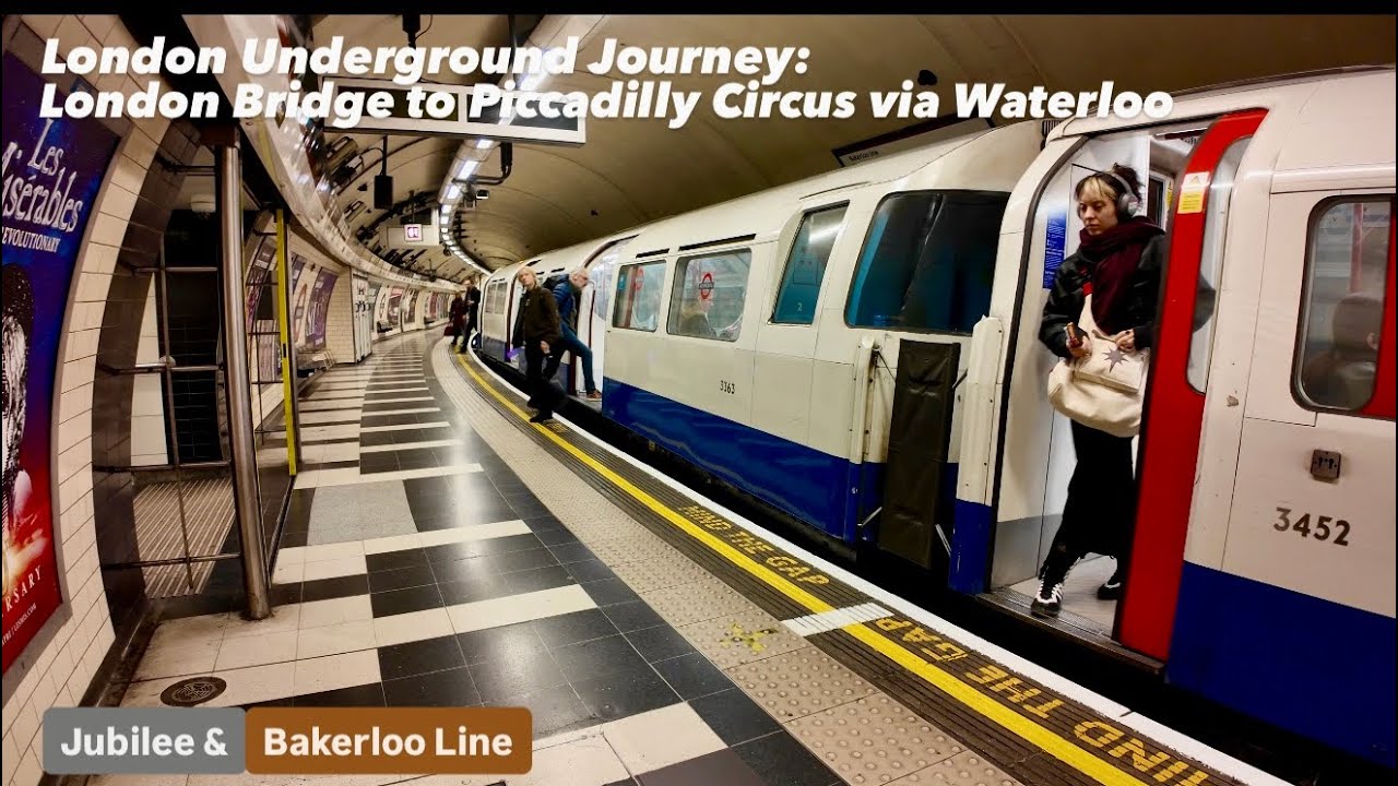 London Underground Journey: London Bridge to Piccadilly Circus via Waterloo 