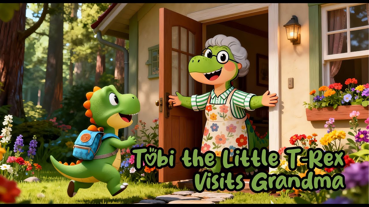 Tobi the Little T Rex Visits Grandma #3danimation #dinosaurs #dinosaursforkids #dinosaur