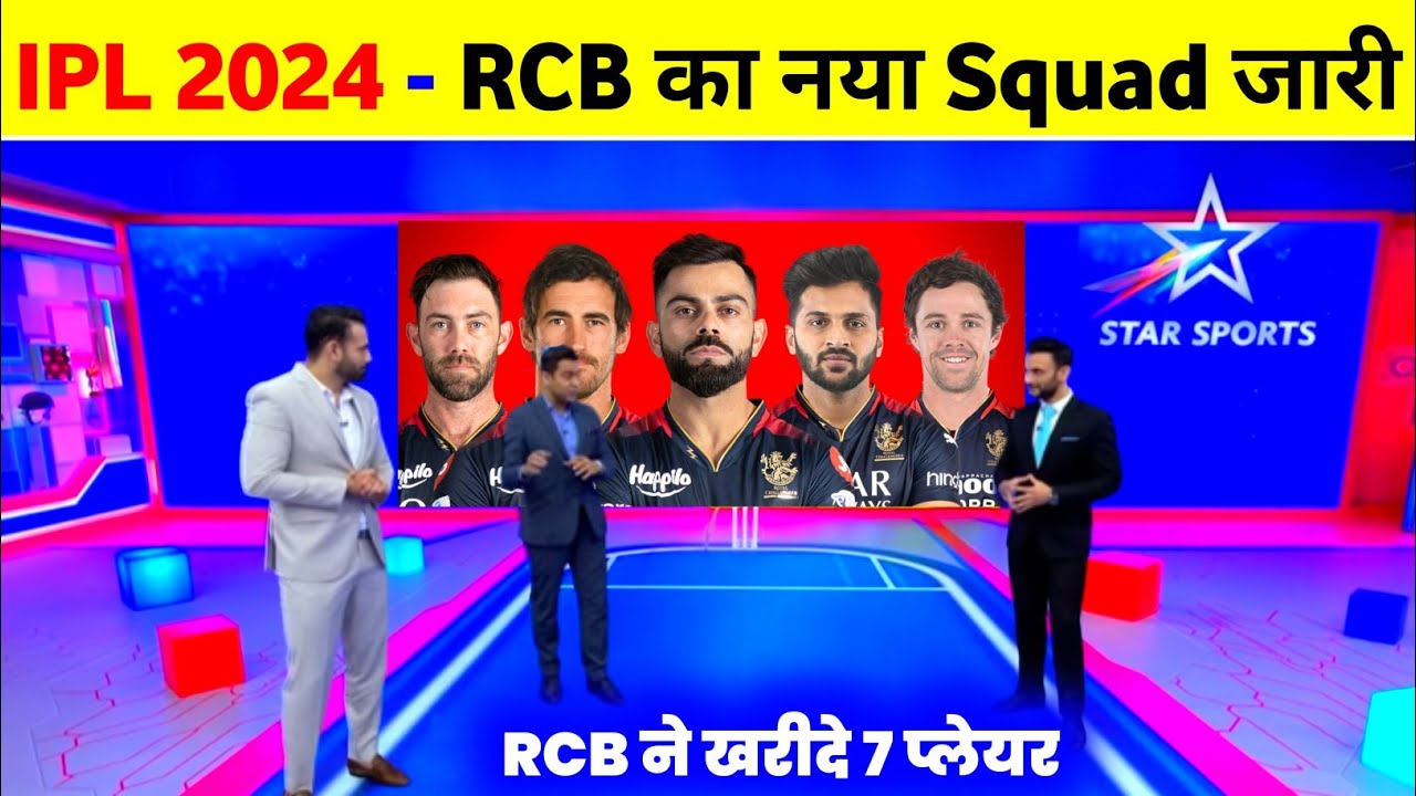 Rcb Team 2024 Players List - Rcb Squad IPL 2024 || Rcb New Players List 2024