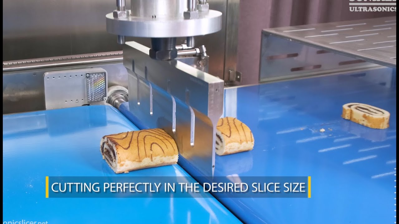 Ultrasonic Food Slicing and Cutting Machine. Food Slicer and Cutter Technology.