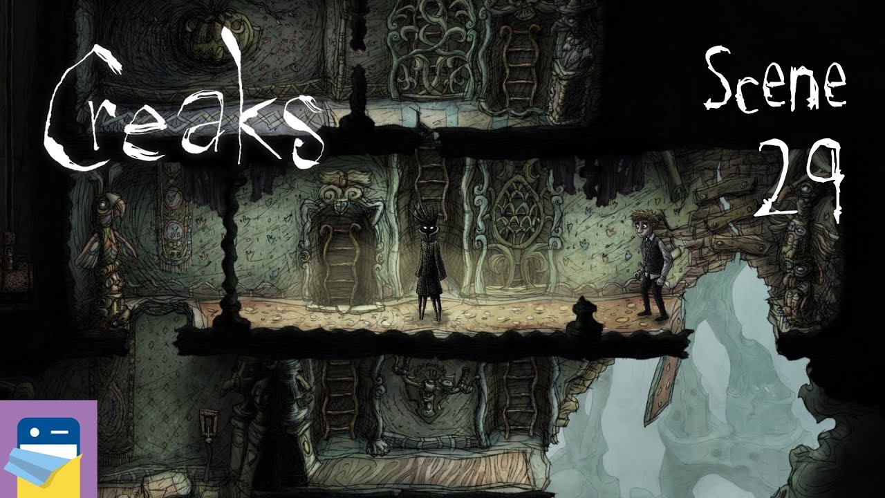 Creaks: Scene 29 Walkthrough + Secret Room + Painting & iOS Gameplay (by Amanita Design)