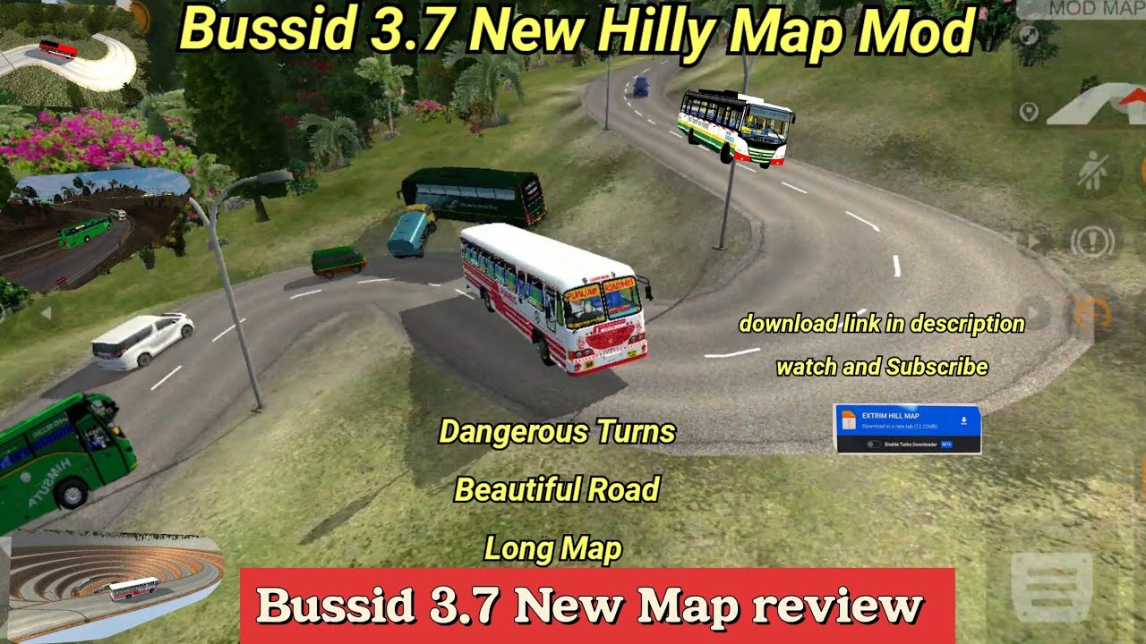 Bussid 3.7 New Map Mod tambang lama || Download new map mod 