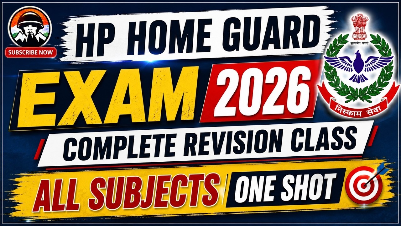 HP Home Guard Exam 2026 | Complete Revision Class | All Subjects One Shot | Himrakshak🎯