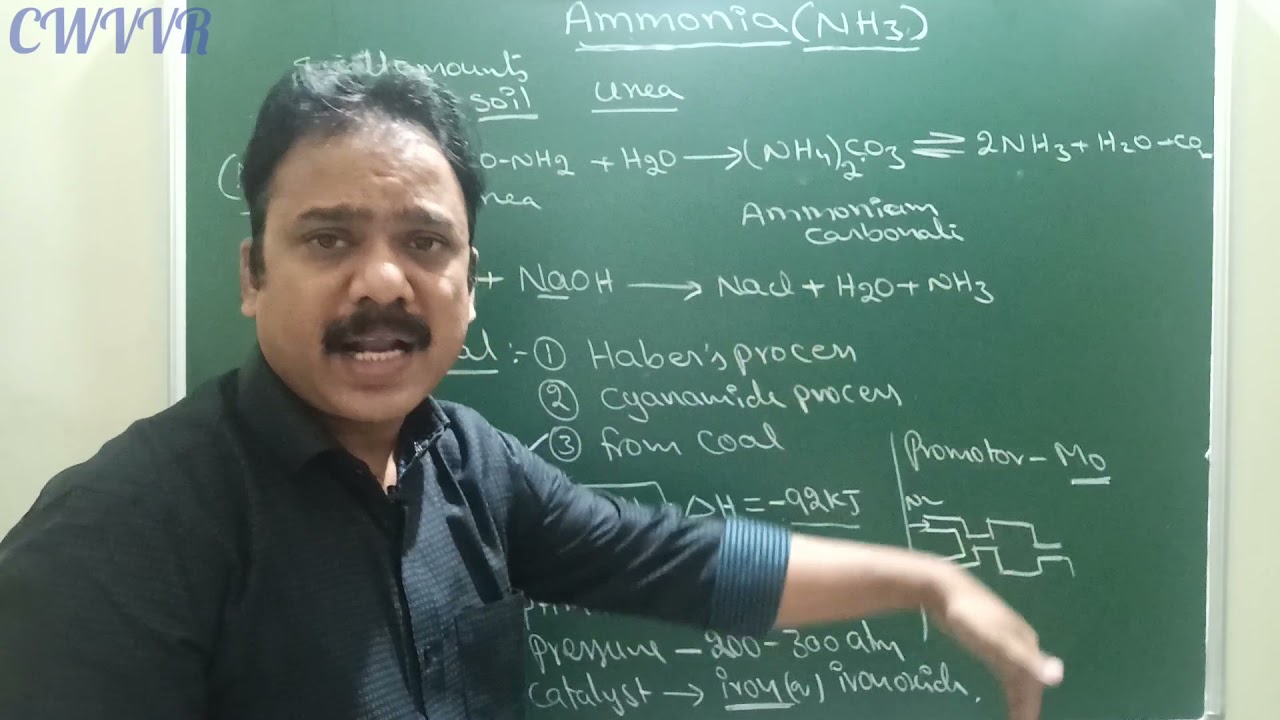 15th group elements-4 || Ammonia preparation & properties | p block | explained in English & Telugu