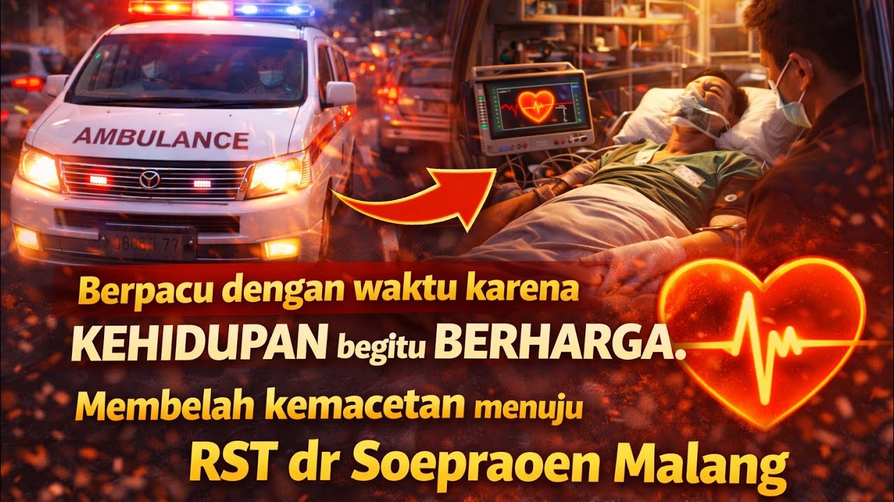 membelah kemacetan menuju RST dr Soepraoen Malang 