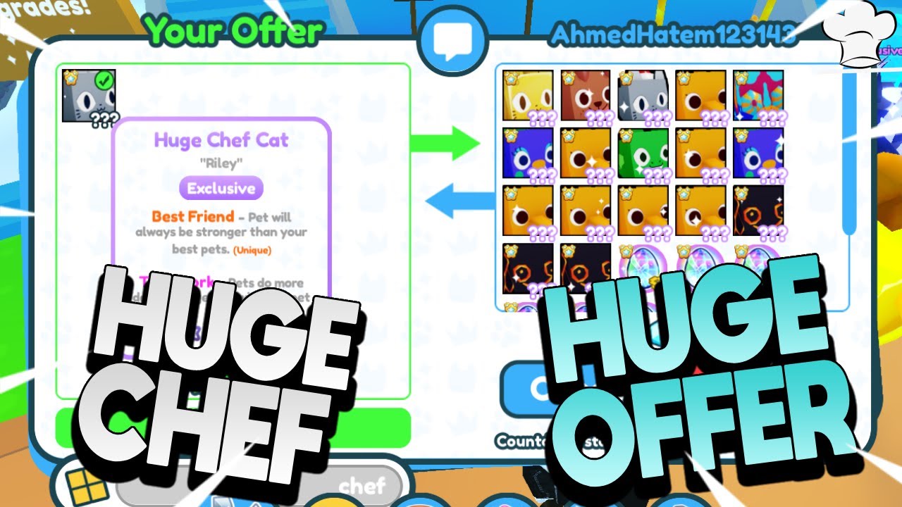 *CRAZY OFFER* FOR HUGE CHEF CAT! | ROAD TO INFINITY | Pet Simulator X