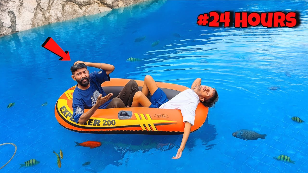 No food No water 😱 survive in boat 