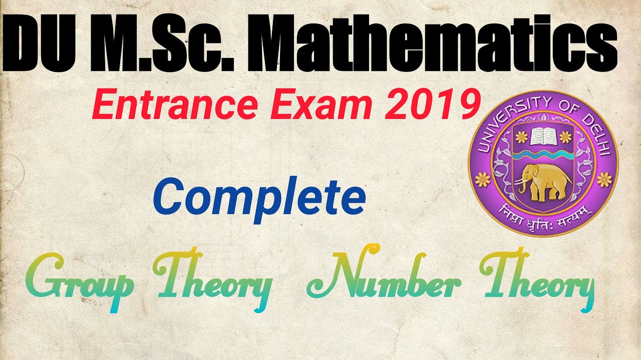 DU Entrance Exam M.sc.(Mathematics)2019||Complete Group Theory||DUET 2020||Commutator Subgroup