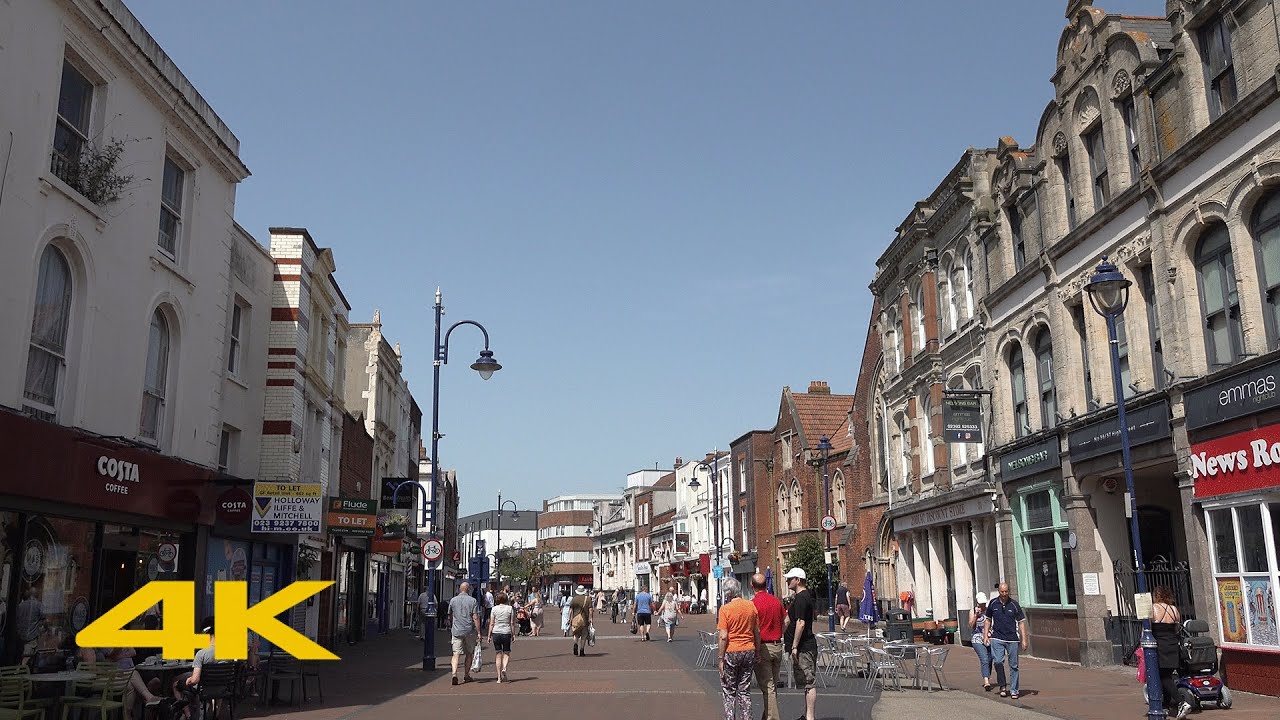 Gosport Walk: Town Centre【4K】