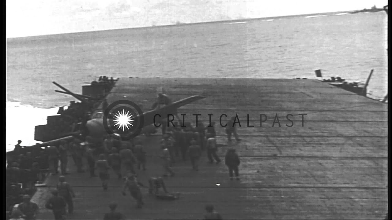 USS Enterprise battles attacking Japanese warplanes in Battle of Santa Cruz durin...HD Stock Footage