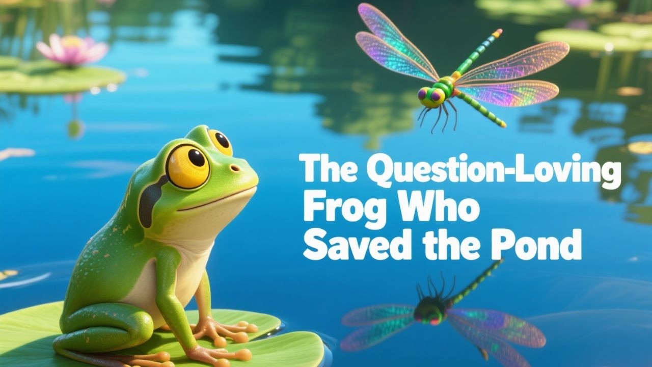 The Little Frog Who Solved a Big Problem 🐸🌊 | Kids Story About Thinking & Bravery