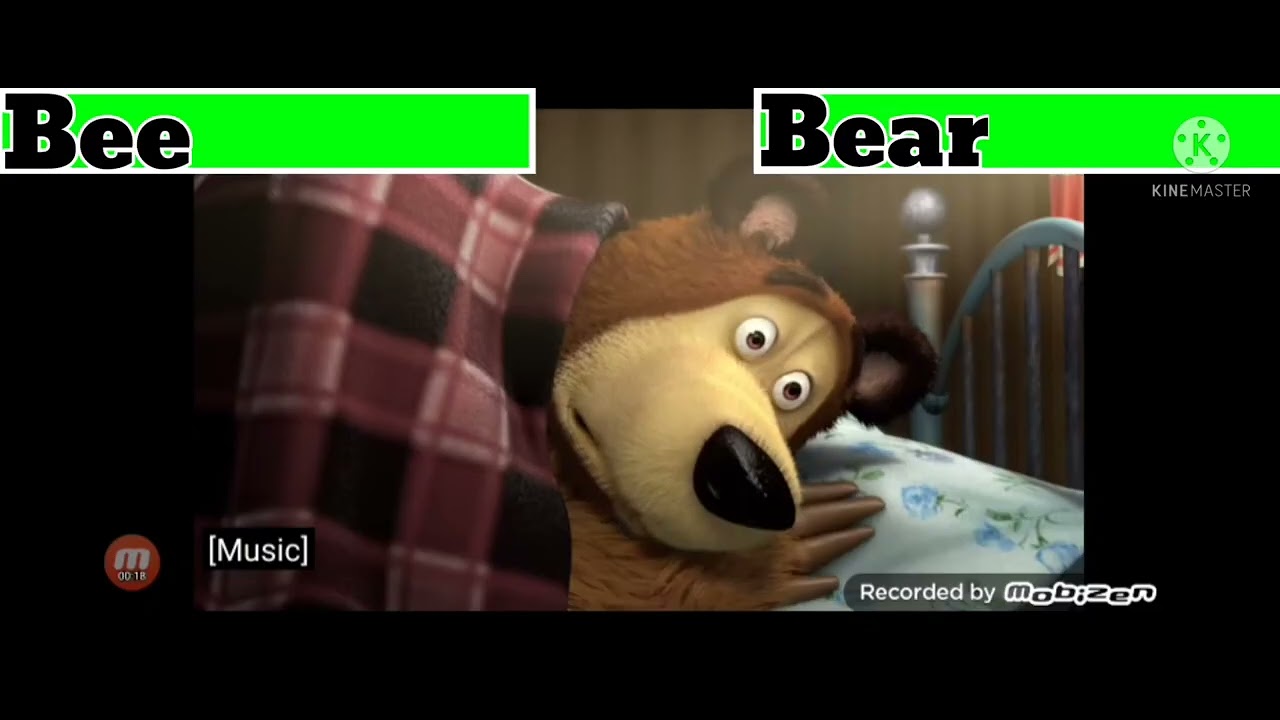 masha and the bear bee chase with healthbars