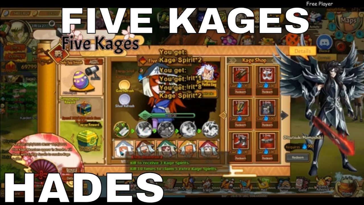 FIVE KAGES  |  HADES ► Unlimited Ninja | Ninja Classic | Anime Ninja | Ninja World Online