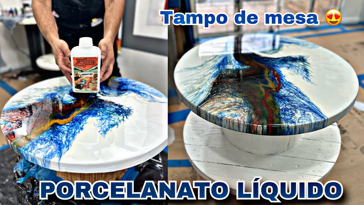 COMO FAZER PORCELANATO LÍQUIDO: GANHE DINHEIRO 💰 transformando coisas em arte #resinart #resina