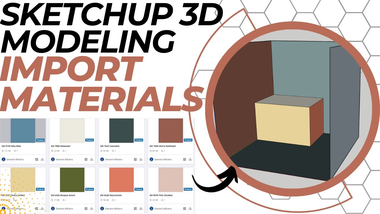 Как импортировать цвета и материалы в 3D-модели Sketchup!