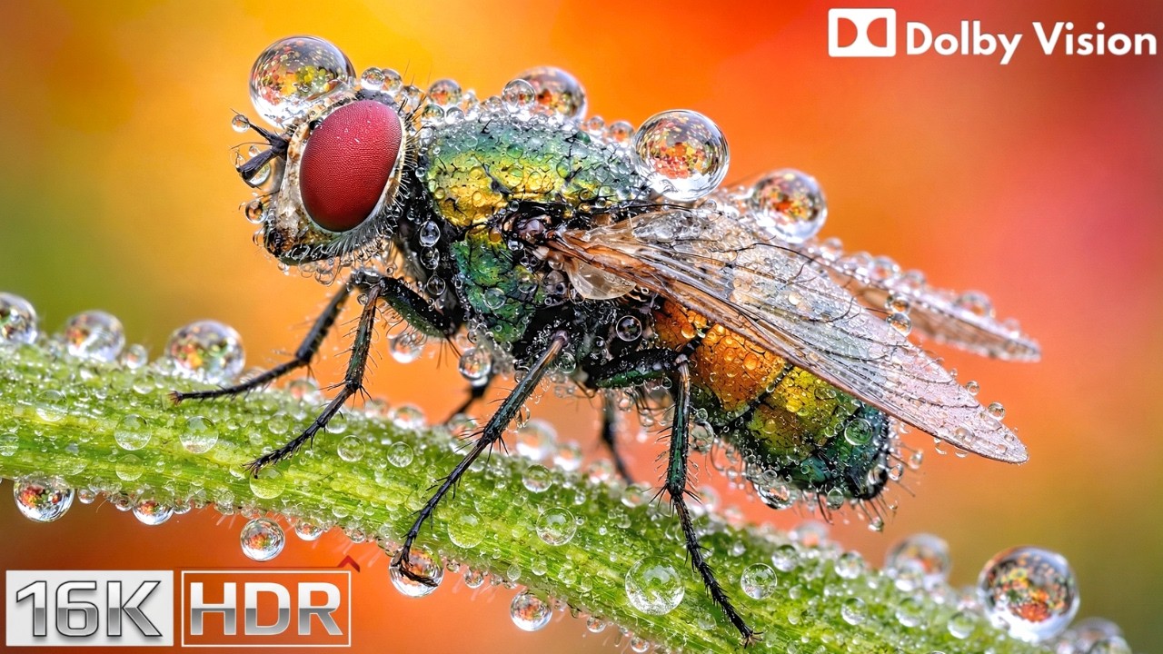 Extreme Macro Insects & Natural Scenery in 16K HDR | Ultra HD | OLED Display Demo (8K/4K TV)