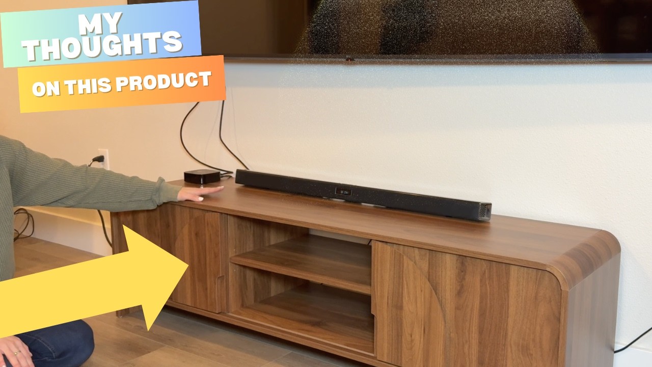 BERRYMERRY 63'' TV Console Table Television Stands Entertainment Media Center