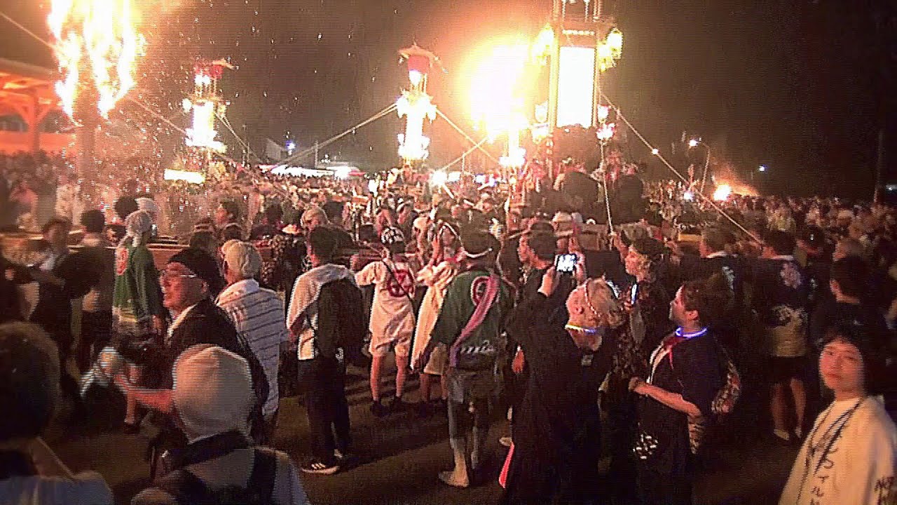 石川･能登町 宇出津あばれ祭 キリコ いやさか広場で大乱舞 2025