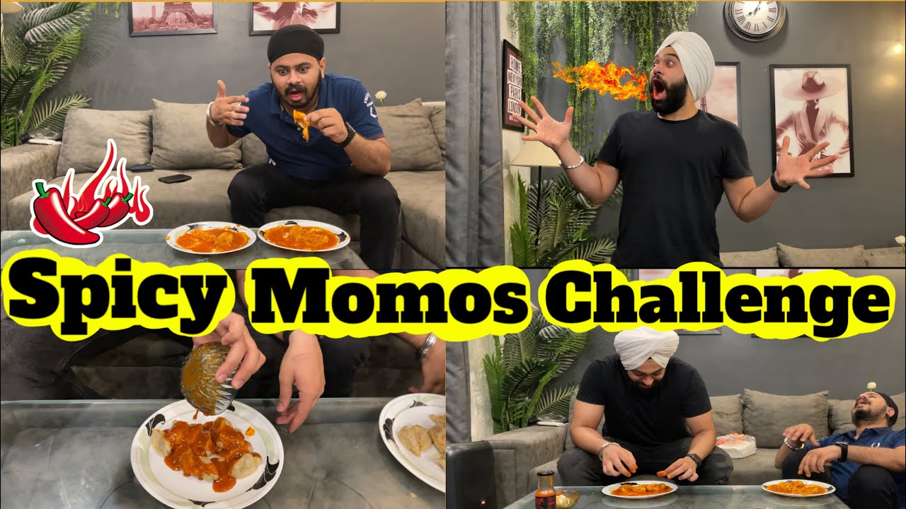 Spicy Momos eating challenge !! 🌶🔥