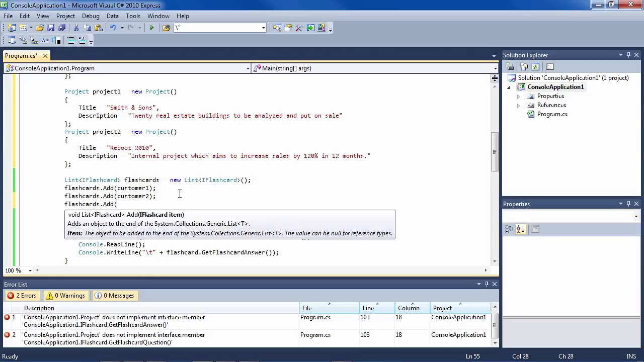 C#: Abstract Classes and Interfaces