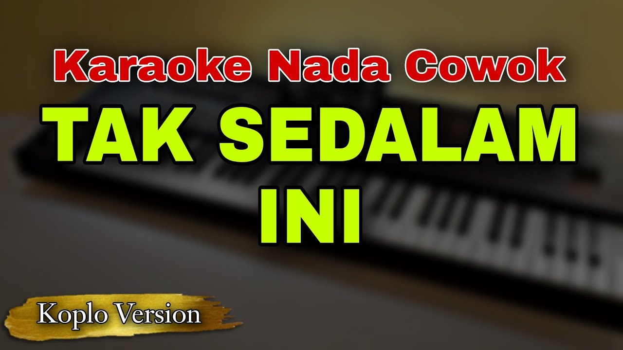 TAK SEDALAM INI - ARIEF | KARAOKE LIRIK VERSI DANGDUT KOPLO (NADA COWOK)