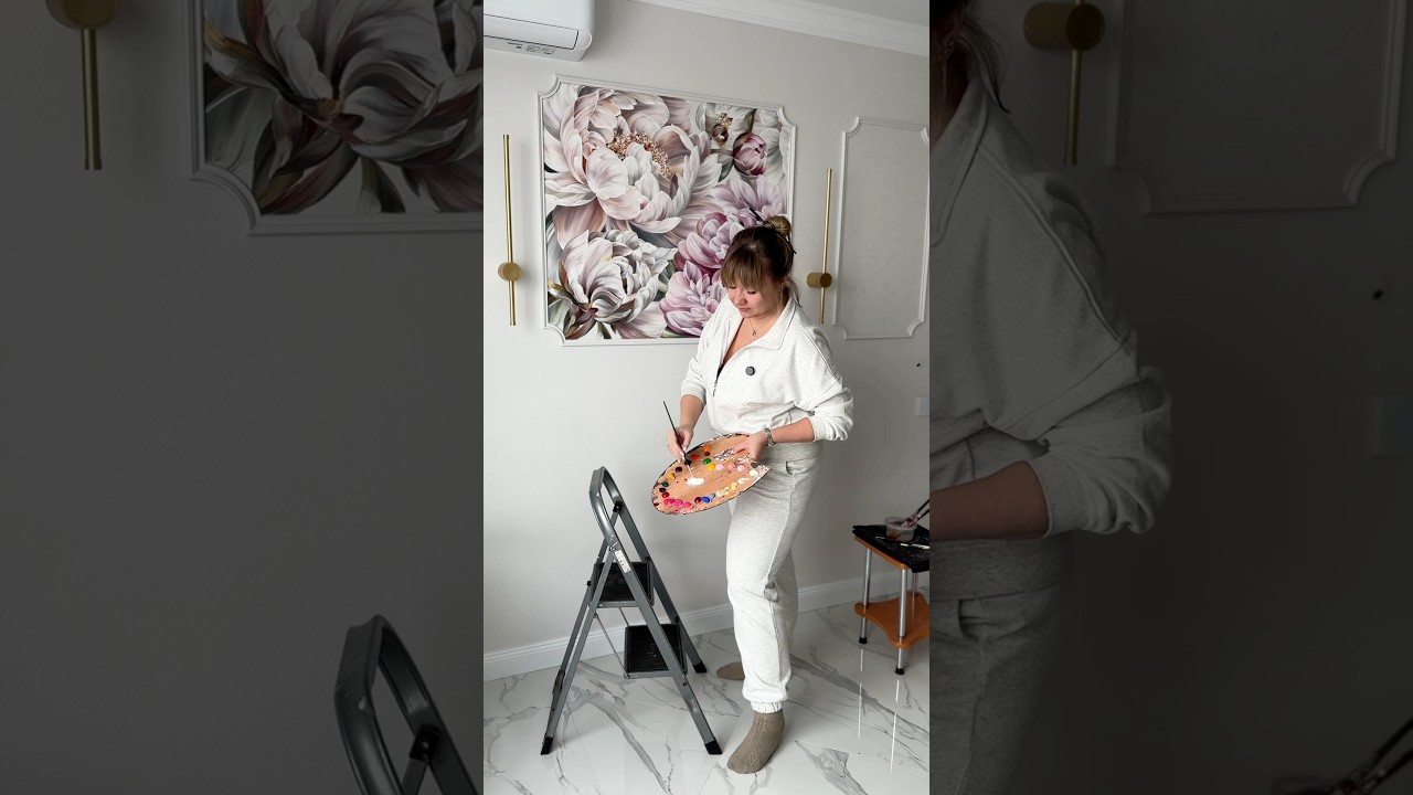 Артикул: 3006343262 (ozon) Роспись стены в гостиной 🎨🌷