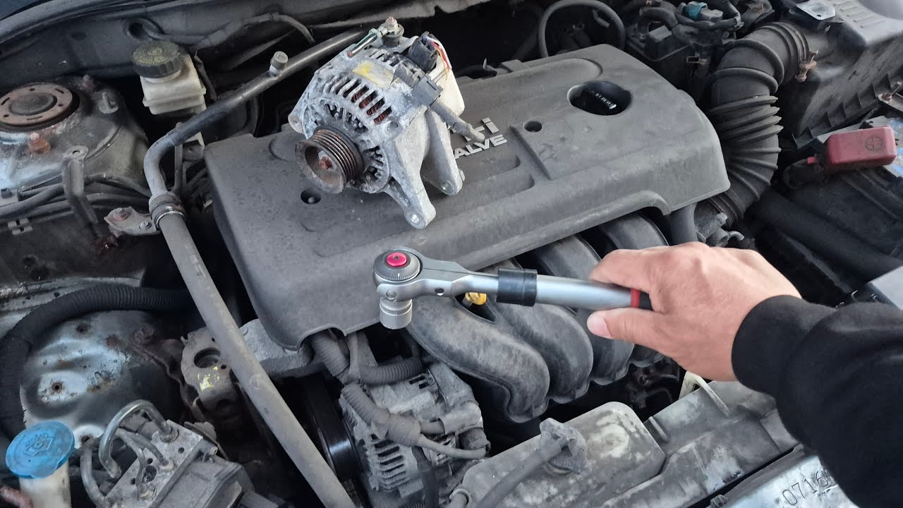 How to change the alternator on a 2008 Toyota Corrolla ROADSIDE Fix!