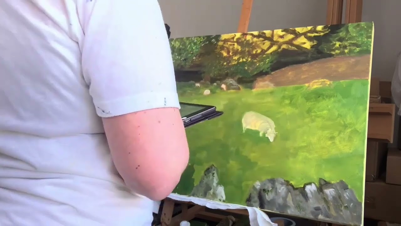 Timelapse - Oil Painting, Sheep “Undisturbed”