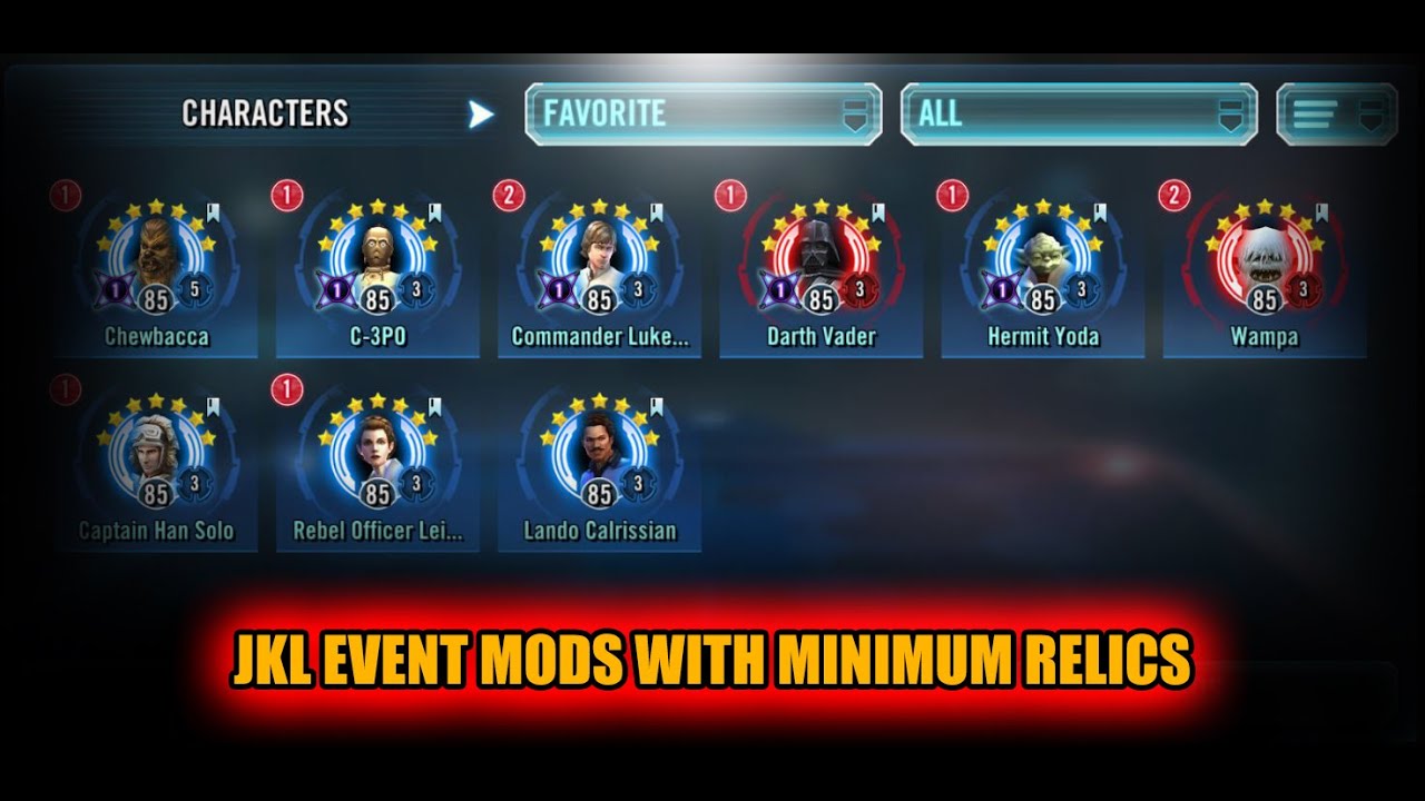 How To: Jedi Knight Luke Skywalker Event | Mod Edition with Minimum Relics | Timestamps Posted