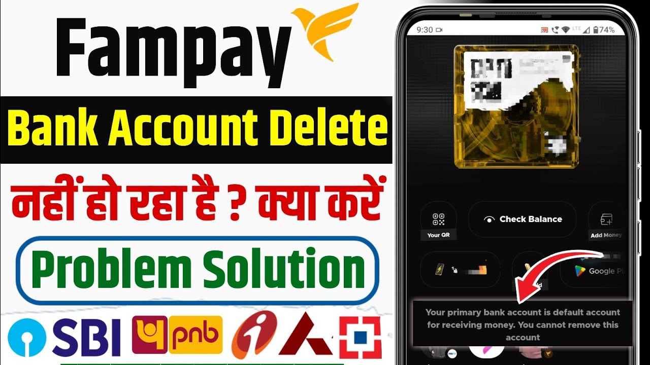 fampay se bank account delete nahi ho raha hai | fampay bank account delete option not showing |