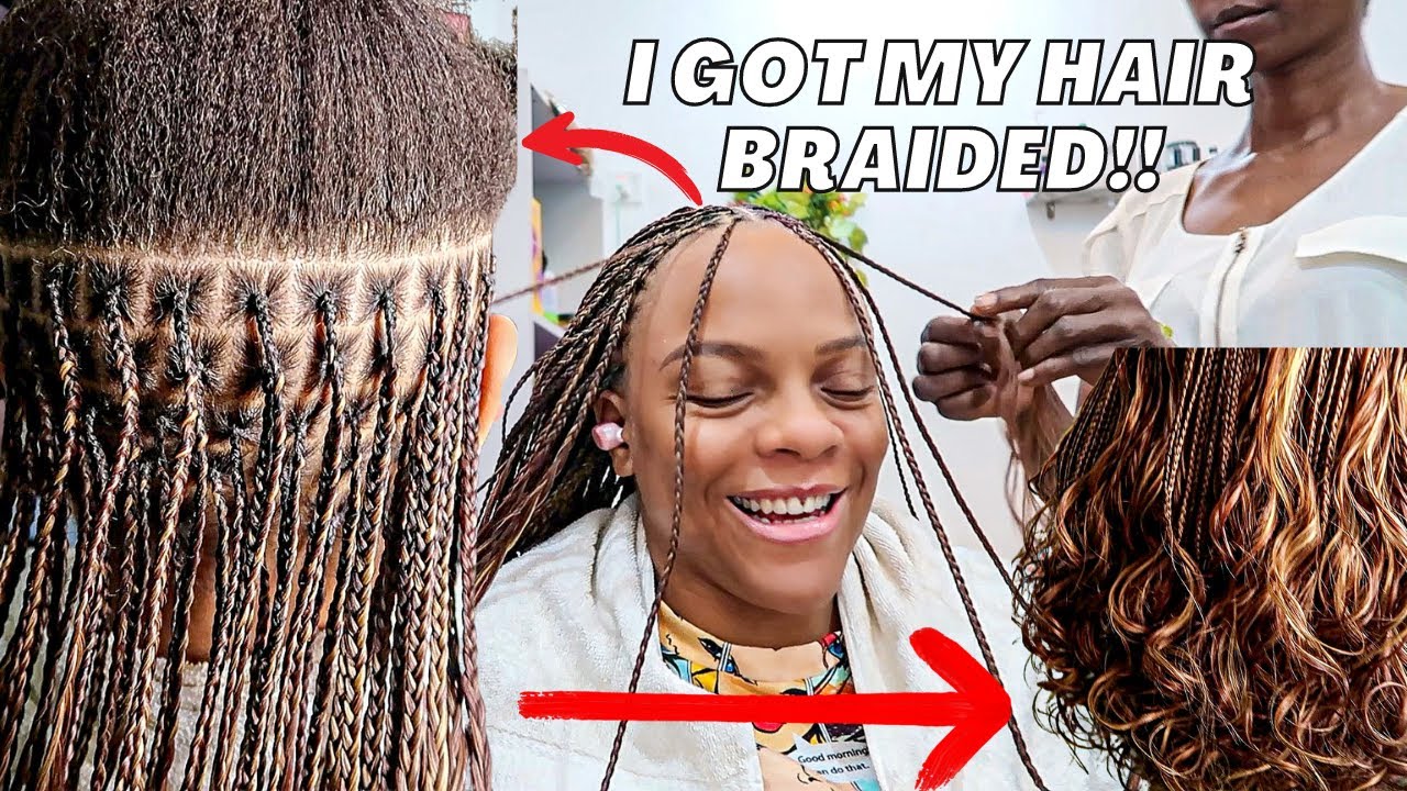 Braid My Hair With Me! I Got The PERFECT KNOTLESS BRAIDS in Nigeria!! | FT AYYA HAIR