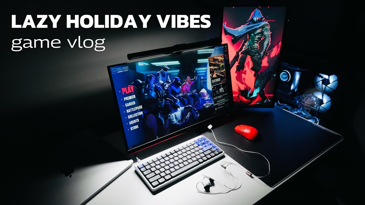 Gaming Vlog 🎮 Christmas Season Vibes... 🎄+unboxing low-profile he keyboard & docking station