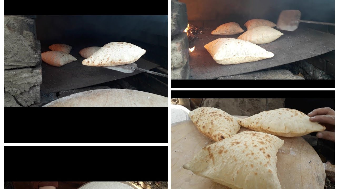 خبيز العيش القمح الفلاحى فى الفرن البلدى
