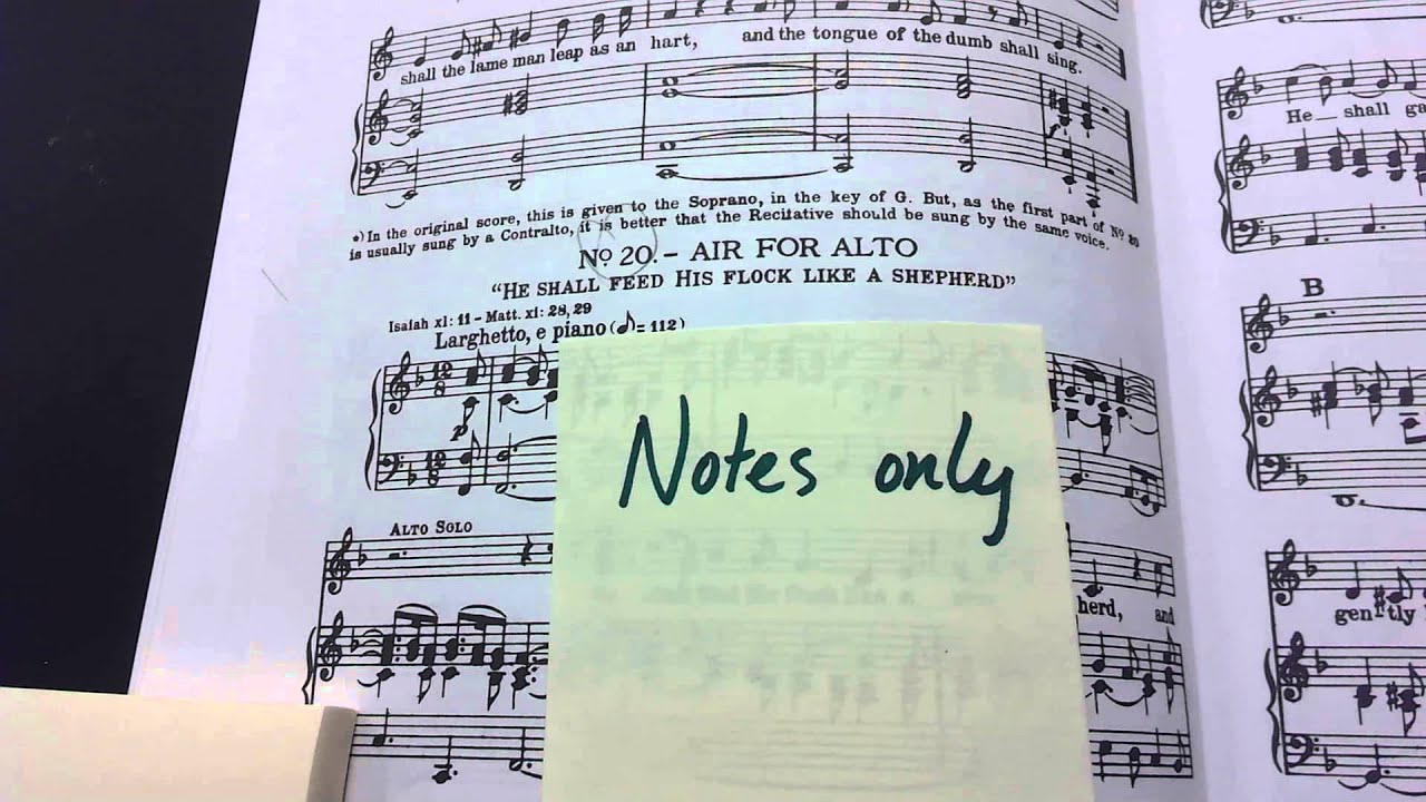 He Shall Feed His Flock notes alone
