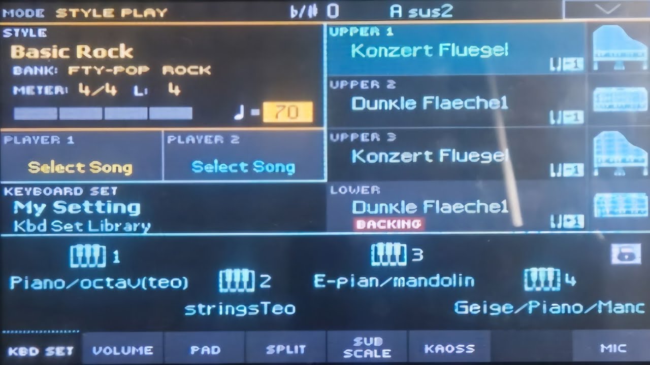 3) Korg Pa4x : editarea și salvarea performanțelor STS [Single Touch Settings]