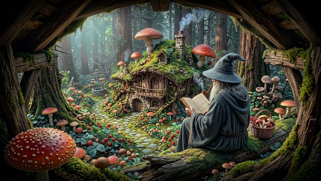 The Wizard's Journey: Mystic Mushroom Sanctuary | Cozy Celtic Music