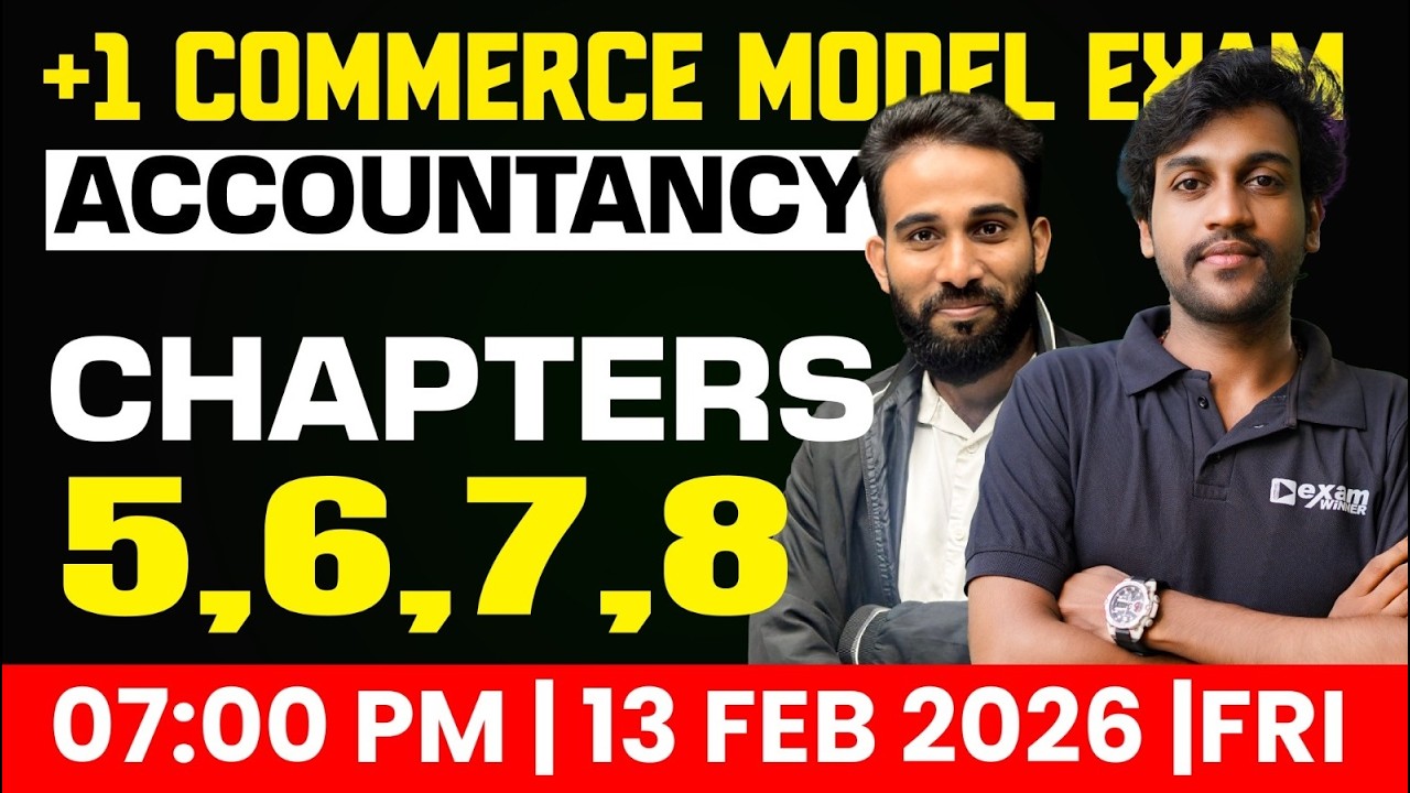 Plus One Accountancy Model Exam | Chapters 5-8 | Exam Winner