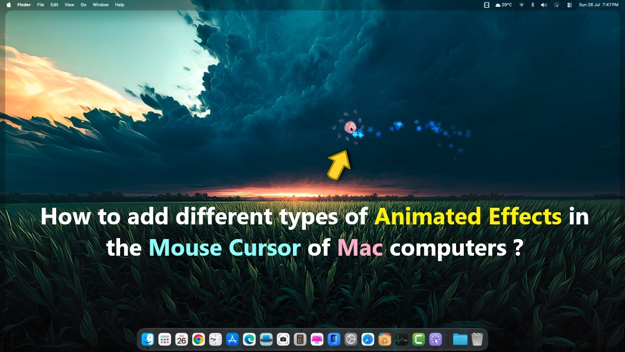 Как добавить различные анимированные эффекты для курсора мыши на Mac?