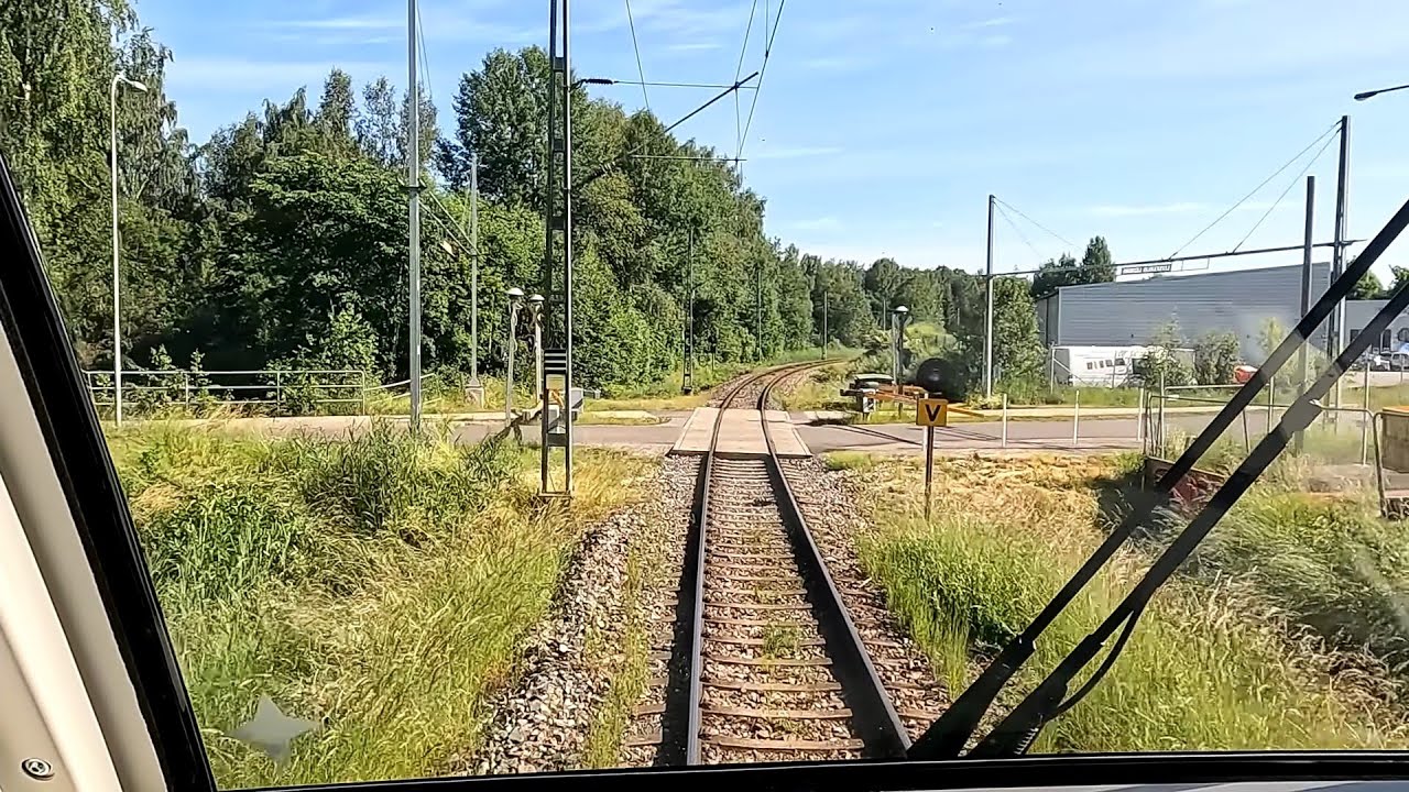 Gävle-Fliskär-Gävle från förarplats / Führerstandsmitfahrt