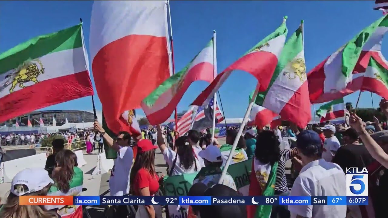 Iranian Americans protest World Cup match in Los Angeles